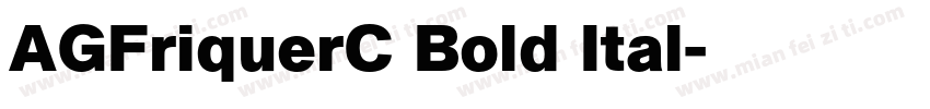 AGFriquerC Bold Ital字体转换